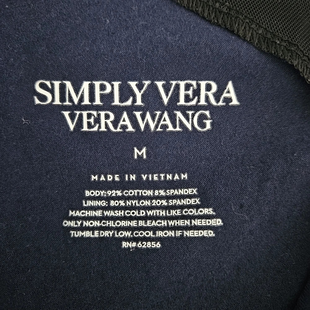 Simply Vera Vera Wang Shaping High Rise Navy Medium Legging - Picture 5 of 8